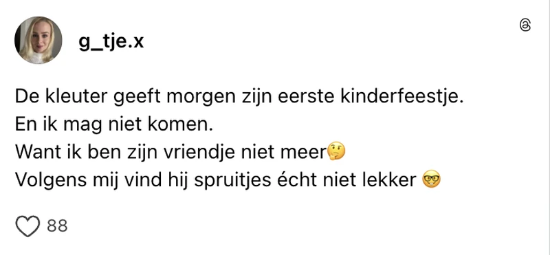Kleuter is boos op ouders