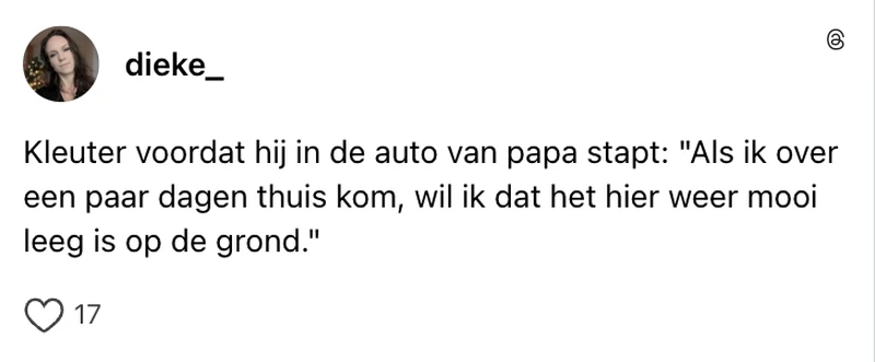 Kleuter is de manager