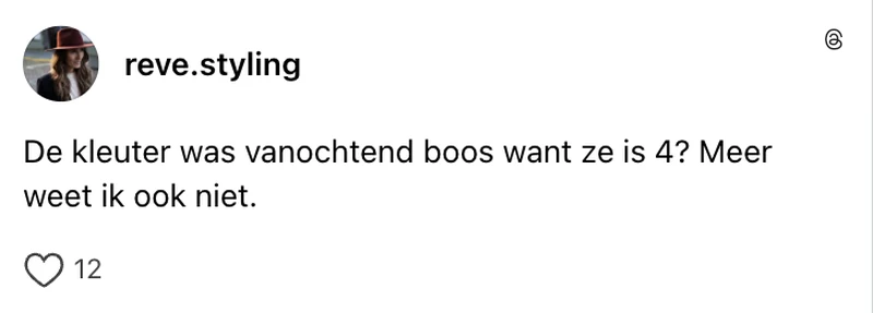 Kleuter is onredelijk boos