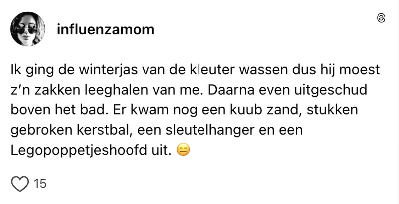 Kleuters stoppen alles in hun zak