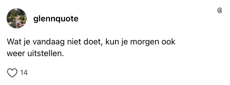 Uitstelgedrag kantoor